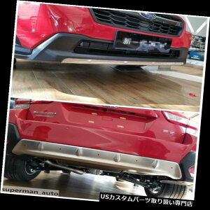Aop[ veN^[ XoXV Crosstrek 2018+pXeXX`[tg+Aop[veN^[K[h Stainless Steel Front+Rear Bumper Protector Guard For Subaru XV Crosstrek 2018+