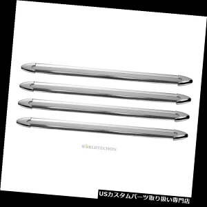 Aop[ veN^[ 4s[XVo[N[J[tgAop[veN^[R[i[K[hXNb`XebJ[ 4 PCS Silver Chrome Car Front Rear Bumper Protector Corner Guard Scratch Stick