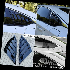 EBhE[o[ z_AR[h2018Ԃ̃ubNANH[^[EBhETCh[o[g̑2s[X For Honda Accord 2018 Car Black Rear Quarter Window Side Louvers Trim Decor 2pc