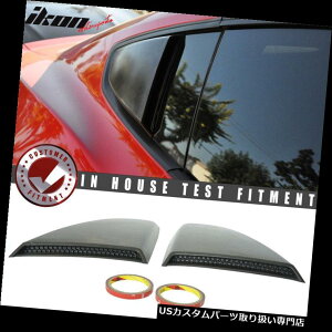 �E�B���h�E���[�o�[ 15-18�}�X�^�����O���h���T�C�h�N�H�[�^�[�E�B���h�E���[�o�[�X�N�[�v - �|���E���^���Ƀt�B�b�g Fits 15-18 Mustang Unpainted Side Quarter Window Louver Scoops - Polyurethane