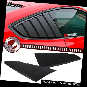 �E�B���h�E���[�o�[ 15-18 Mustang CV�X�^�C�����A�T�C�h�N�H�[�^�[�E�B���h�E���[�o�[�X�N�[�v�u���b�N - PP�Ƀt�B�b�g Fits 15-18 Mustang CV Style Rear Side Quarter Window Louvers Scoops Black - PP �y���s�A���i