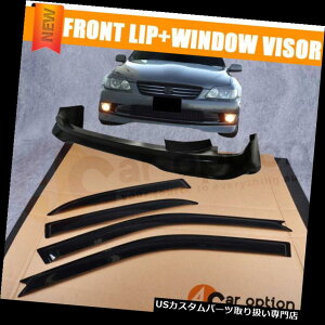 EBhE[o[ 01-05 Lexus Is300 4DrAXX^CPUtgop[bv+TEBhEoCU[ɃtBbg Fits 01-05 Lexus Is300 4Dr Ams Style PU Front Bumper Lip + Sun Window Visor