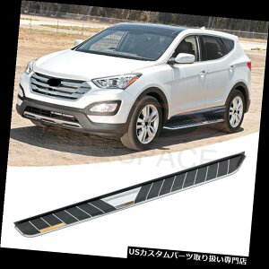 TChXebv q_C̃T^tF2013-2017̂߂ɍVA~jEjO{[h̑ʃXebvNerf_ New Aluminium Running Board Side Step Nerf Bar Fit For Hyundai santafe 2013-2017