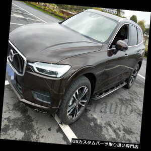 TChXebv 2{̓{{XC60 XC 2018 2019A~jO{[hTChXebvi[to[pɃtBbg 2Pcs fits for VOLVO XC60 XC 2018 2019 aluminium Running board side step Nerf bar