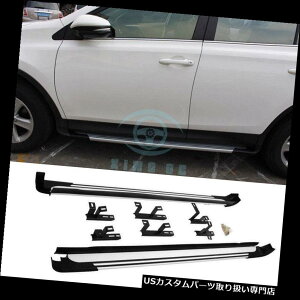 TChXebv g^RAV4 2016-2018̂߂ɍA~jEԂ̃TChXebv̑̃jO{[hNerf_ Aluminum Car Side Step Foot Running Board Nerf Bar Fit For Toyota RAV4 2016-2018