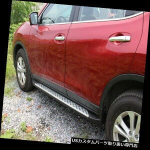 TChXebv YGNXgC[O2014-17A~TChXebvjO{[hnerfo[ɃtBbg fit for Nissan X-Trail Rogue 2014-17 aluminium side step running board nerf bar