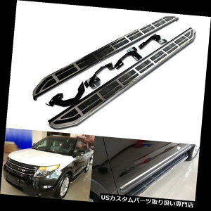 �T�C�h�X�e�b�v 2pcs�A���~�T�C�h�X�e�b�v�t�H�[�h�G�N�X�v���[���[2013-16�����j���O�{�[�hNerf�o�[�ی� 2pcs Aluminum Side Step For Ford Explorer 2013-16 Running Board Nerf Bar Protect