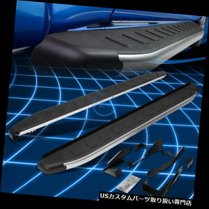 TChXebv 5.75 '2010-15c[\p^bN/ubNjO{[hNerfXebvo[+uPbg 5.75' Metallic/Black Running Board Nerf Step Bars+Brackets for 2010-15 Tucson