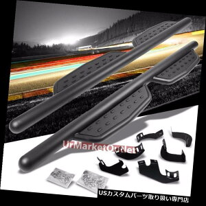 �T�C�h�X�e�b�v 05-17�^�R�}�g���^�N�V�[�p�����j���O�{�[�h3 "W�u���b�N���E���h�T�C�h�i�[�t�X�e�b�v�o�[ 3"W Black Round Side Nerf Step Bars Running Board For 05-17 Tacoma Extended Cab
