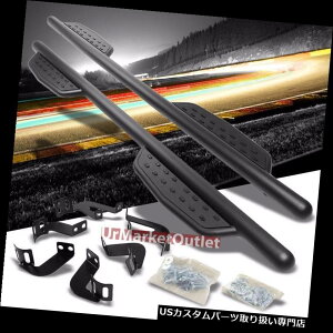 �T�C�h�X�e�b�v 3 "W / 84" L�u���b�N���E���h�T�C�h�i�[�t�X�e�b�v�o�[�����j���O�{�[�h05-17�^�R�}�N���[�L���u 3"W/84"L Black Round Side Nerf Step Bars Running Board For 05-17 Tacoma Crew Cab