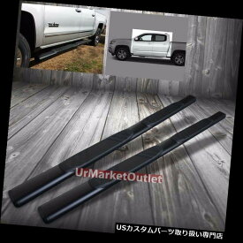 サイドステップ 87 "ABS T2ブラックサイドステップランニングボードバーシボレー07-16クルーキャブ用 87" ABS T2 Black Side Step Running Board Bar No-Drill For Chevy 07-16 Crew Cab