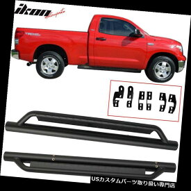 サイドステップ 07-17トヨタツンドラレギュラーキャブサイドステップバーランニングボードNerfバーブラック Fits 07-17 Toyota Tundra Regular Cab Side Step Bar Running Boards Nerf Bar Black