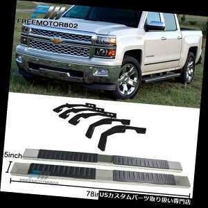 �T�C�h�X�e�b�v 07-19�V�{���[�V���o���[�h�V�G��1500 Ext Cab 5�C���`�T�C�h�X�e�b�v�o�[�����j���O�{�[�h�ɓK�� Fits 07-19 Chevy Silverado Sierra 1500 Ext Cab 5inch Side Step Bar Running Board �y���s�A���i�z