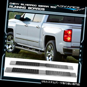 �T�C�h�X�e�b�v 07-19�V���o���[�h�V�G��1500�N���[�L���u5�C���`�u���b�N�i�[�t�o�[�����j���O�{�[�hSS�p For 07-19 Silverado Sierra 1500 Crew Cab 5inch Black Nerf Bar Running Boards SS �y���s�A���i�z
