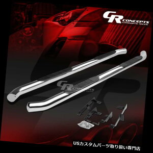 TChXebv yAVo[3 "06-12g^RAV4 SUVpEhTChXebvito[jO{[h PAIR SILVER 3" ROUND SIDE STEP NERF BAR RUNNING BOARD FOR 06-12 TOYOTA RAV4 SUV