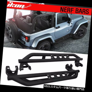 TChXebv tBbg07-17W[vO[JK 2DRubNTChXebvi[to[jO{[h - 2PC Fits 07-17 Jeep Wrangler JK 2DR Black Side Steps Nerf Bars Running Board - 2PC