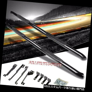 �T�C�h�X�e�b�v 3 �A�L����07-13 MDX�̊�Ղ̂��߂�W�̍����~�`�̘A��������/ Nerf�̑��ʃX�e�b�v�_ 3W Black Round Running Board/Nerf Side Step Bar For Acura 07-13 MDX Base �y���s�A���i�z