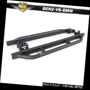 TChXebv 07-18W[vO[JK 2hATChA[}[TChXebvubNɃtBbg Fits 07-18 Jeep Wrangler JK 2 Door Side Armor Side Steps Black