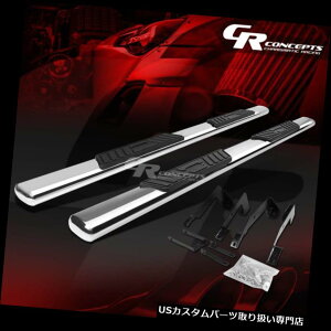 �T�C�h�X�e�b�v �V���o�[5 02-09 DODGE RAM�N���[CAB�p�I�[�o���T�C�h�X�e�b�v�i�t�o�[�����j���O�{�[�h�L�b�g SILVER 5 OVAL SIDE STEP NERF BAR RUNNING BOARD KIT FOR 02-09 DODGE RAM CREW CAB �y���s�A���i�z