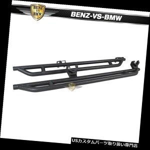 TChXebv 07-18ɃtBbgW[vO[JK 4hAIt[hTChXebvo[TChA[}[ubN Fits 07-18 Jeep Wrangler JK 4 DOOR Off Road Side Steps Bars Side Armor Black