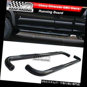 TChXebv 1999 - 2013NVo[hGMCVGgLu3C`ubNEhito[ɃtBbg Fits 1999-2013 Silverado GMC Sierra Extended Cab 3inch Black Round Nerf Bars