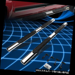TChXebv N4 "15-18tH[hF-150 /ɓx̋`̂߂̍+Ẻ𓮂TChXebvo[ Chrome 4" Side Step Bar Running Board Left+Right For 15-18 Ford F-150/Super Duty