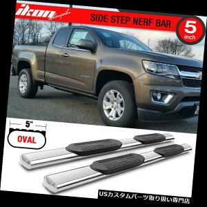 �T�C�h�X�e�b�v 15-17�R�����h�B�̊g���^�N�V�[5In�̃X�e�����X�|�̑��ʃX�e�b�v�_�A�������ɍ����܂� Fits 15-17 Colorado Extended Cab 5In Stainless Steel Side Step Bar Running Board �y���s�A���i�z