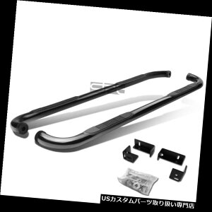 �T�C�h�X�e�b�v �t�B�b�g04-14�R�����h/ Gmc�L���j�I���N���[�L���u�u���b�N3 �T�C�h�X�e�b�v�i�[�t�o�[�����j���O�{�[�h Fit 04-14 Colorado/Gmc Canyon Crew Cab Black 3 Side Step Nerf Bar Running Board �y���s�A