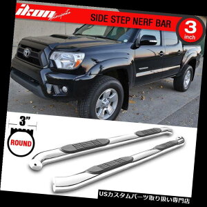 TChXebv 05-19^R}_uLuɃtBbg3C`XeXX`[TChXebvjO{[h Fits 05-19 Tacoma Double Cab 3 Inch Stainless Steel Side Steps Running Boards