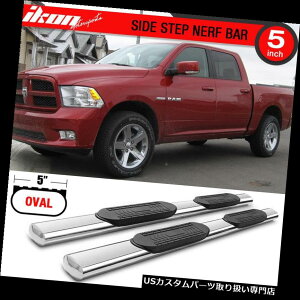 �T�C�h�X�e�b�v 09-17 Ram 1500�N���b�h�L���u5�C���`�I�[�o���X�e�����X�X�`�[���T�C�h�X�e�b�v�����j���O�{�[�h Fits 09-17 Ram 1500 Quad Cab 5In Oval Stainless Steel Side Steps Running Boards �y���s�A���i�z