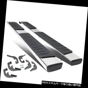 TChXebv 7-18 SILVERADO / SIER RA EXT CAB LH + RHpyAN6 "Xebvo[jO{[h PAIR CHROME 6"STEP BAR RUNNING BOARDS FOR 07-18 SILVERADO/SIERRA EXT CAB LH+RH