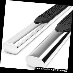 TChXebv 4 "01-16 GMCVGN[^NV[4dr̂߂̃Nȉ~`̑ʂ̃XebvNerf_/jO{[h 4"Chrome Oval Side Step Nerf Bar/Running Board for 01-16 GMC Sierra Crew Cab 4dr