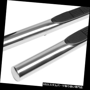 TChXebv 2 xN[3 "15-18tH[hF150 /X[p[f[eBpEhTChXebvo[jO{[h 2x Chrome 3" Round Side Step Bar Running Boards For 15-18 Ford F150/Super Duty