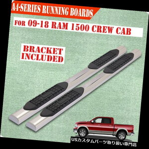 サイドステップ 09-18 DODGE Ram 1500クルーキャブ4 "NerfバーサイドステップランニングボードクロームA For 09-18 DODGE Ram 1500 Crew Cab 4" Nerf Bar Side Step Running Boards Chrome A