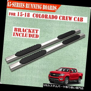 TChXebv 15-19Rh/LjI nN[Lu5 "jO{[hNerfo[TChXebvN[A Fit 15-19 Colorado/Canyon Crew Cab 5" Running Board Nerf Bar Side Step Chrome A