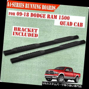 TChXebv 09-18 DODGE Ram 1500NbhLu4 "jO{[hNerfo[TChXebvBLK AɃtBbg Fit 09-18 DODGE Ram 1500 Quad Cab 4" Running Board Nerf Bar Side Step BLK A