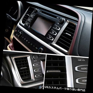 N[Jo[ bLJo[ g^nC_[2014-N_bV{[hplGAxgJo[g}bgptBbg Fit For Toyota Highlander 2014- Chrome Dashboard Panel Air Vent Cover Trim Matte