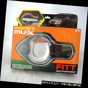 N[Jo[ bLJo[ UMU-X 2014 SUVptBbgN[+ubN4hAnh{[Jo[g FITT CHROME+BLACK 4 DOOR HANDLE BOWL COVER TRIM FOR ISUZU MU-X 2014 SUV