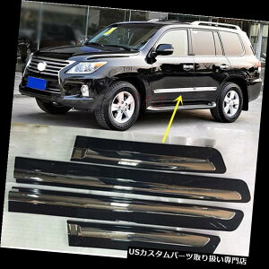 N[Jo[ bLJo[ NTXLX570 2008 - 2015 4 *ubNABSN[TChhA[fBOJo[gp For Lexus LX570 2008 - 2015 4* Black ABS Chrome Side Door Mouldings Cover Trim