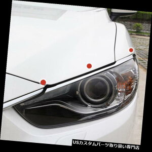 �N���[���J�o�[ ���b�L�J�o�[ �}�c�_6�A�e���U2013-2016 ABS�N���[���t�����g�w�b�h���C�g�����v�܂Ԃ��J�o�[�g�����p For Mazda 6 Atenza 2013-2016 ABS Chrome Front Headlight Lamp Eyelids Cover Trim �y���s�A���i