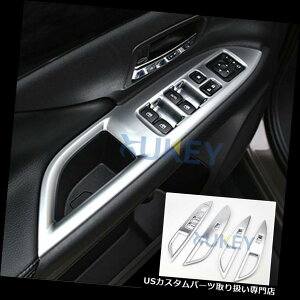 N[Jo[ bLJo[ OHOutlander 2014-2018̂߂̃NhÃA[XgJo[XCb`g Chrome Door Armrest Cover Window Switch Trim For Mitsubishi Outlander 2014-2018
