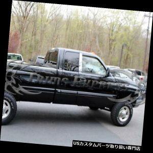 クロームカバー メッキカバー 1996-2001 Dodge Ram Quad Cab / Extended 2Pc Pillar Postステンレストリムにフィット fits 1996-2001 Dodge Ram Quad Cab/Extended 2Pc Pillar Post Stainless Trim