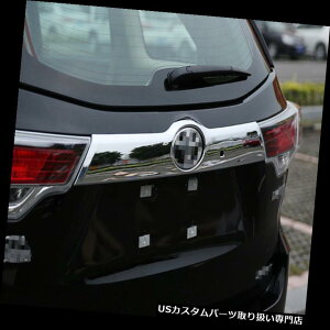 N[Jo[ bLJo[ g^nC_[2015 2016N̂߂̌1pcstĂN㕔gN̂ӂJo[g Chrome Rear Trunk Lid Cover Trim With Hole 1pcs for Toyota Highlander 2015 2016