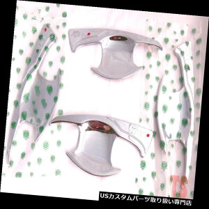 N[Jo[ bLJo[ g^nCbNXREVO 4hACAB 2015̂߂̃N+Ԃ̃{Enh}Jo[g CHROME+RED BOWL HANDLE INSERT COVER TRIM FOR TOYOTA HILUX REVO 4 DOOR CAB 2015