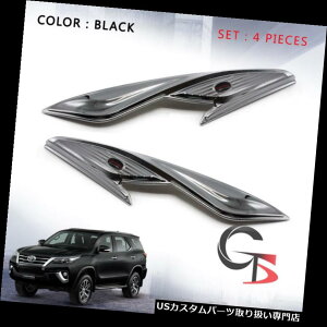 N[Jo[ bLJo[ g^Fortuner Suv 2015 - 2017pwbhvCgR[i[Jo[N[g Head Lamp Light Corner Cover Chrome Trim For Toyota Fortuner Suv 2015 - 2017