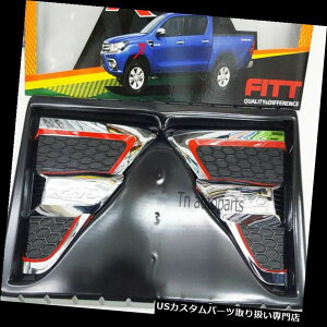 N[Jo[ bLJo[ g^nCbNX{M70 M80 2015-ONptBbgNTChxgJo[gtBbg FITT CHROME SIDE VENT COVER TRIM FIT FOR TOYOTA HILUX REVO M70 M80 2015-ON