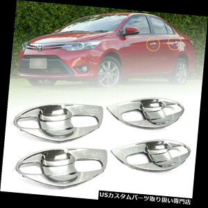 N[Jo[ bLJo[ g^Yaris Vios BeltaZ_13-17pN[hAnh{EJo[g Chrome Door Handle Bowl Cover Trim For Toyota Yaris Vios Belta Sedan 13-17