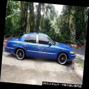 N[Jo[ bLJo[ 1992-2011}[L[Oh}[LX4s[XN[s[|XgXeX|ghA 1992-2011 Mercury Grand Marquis 4Pc Chrome Pillar Post Stainless Steel Trim Door