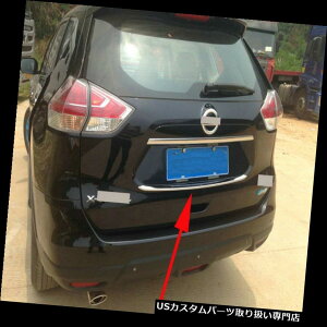 N[Jo[ bLJo[ 2014-2016YGNXgC[OpgvN[AgNbhJo[g Triple Chrome Rear Trunk Lid Cover Trim for 2014-2016 Nissan X-Trail Rogue