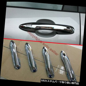 N[Jo[ bLJo[ g^vEX2016 2017N̂߂̃X}[gȌtĂABSNhAnhJo[g ABS Chrome Door Handle Cover Trim With Smart Hole For Toyota Prius 2016 2017